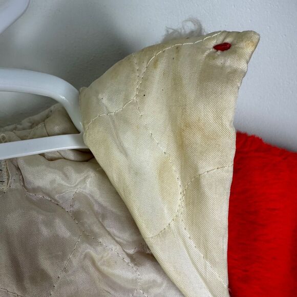 Vintage 60s Montgomery Ward Baby One Piece Christmas Holiday Santa Hood Red - Picture 14 of 16